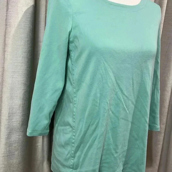 J JILL 3/4 SLEEVE SCOOP NECK TEE - Picture 3 of 5